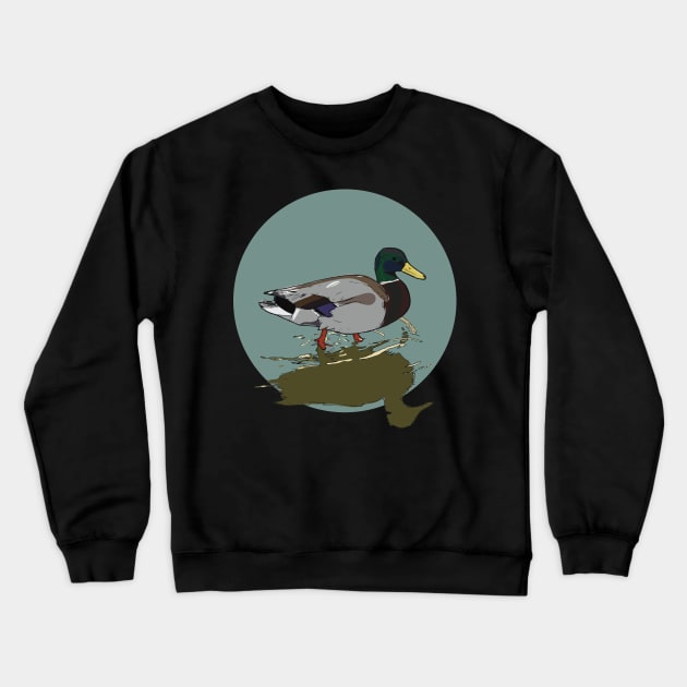 Duck Crewneck Sweatshirt by theartfulscientist